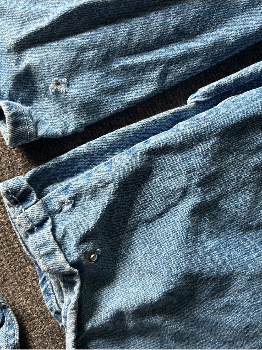 Forever 21 Women's Blue Straight-Leg Cargo Jeans - Picture 4 of 4